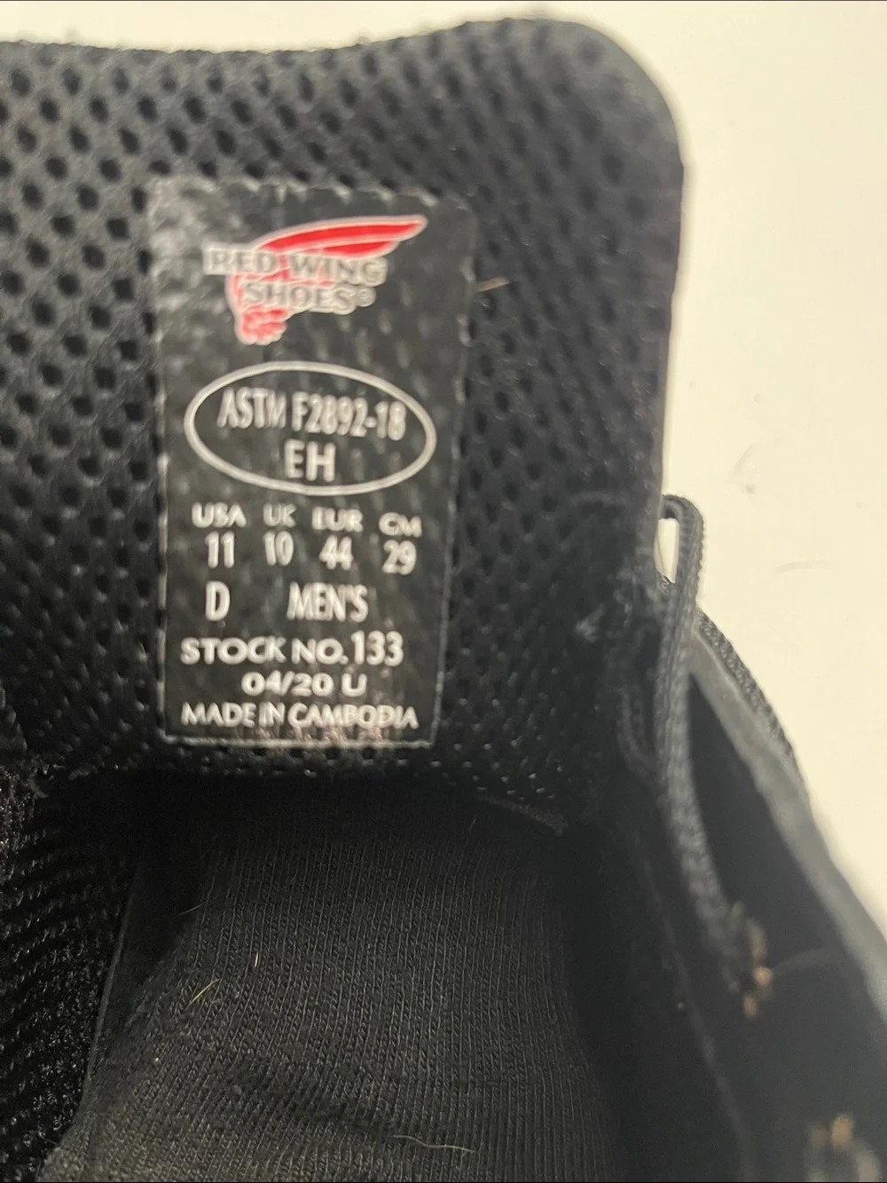 Red Wing Shoes Black Leather Lace-Up Oxfords